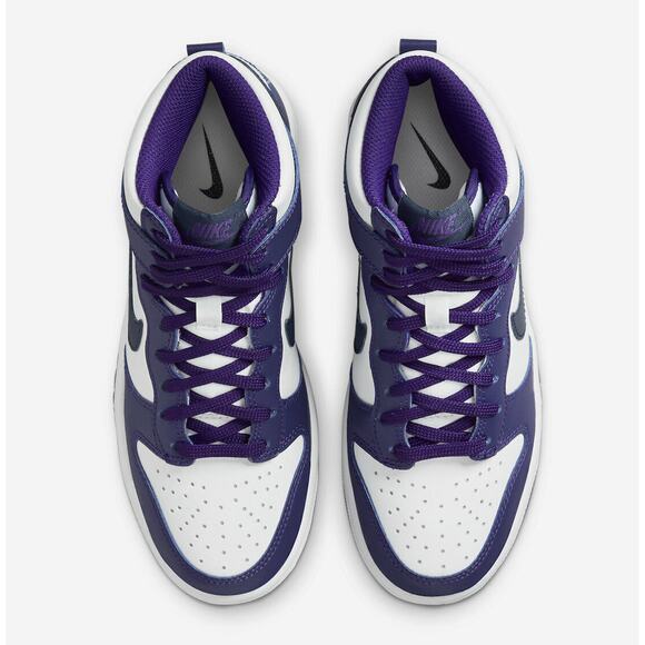 NEW Nike Dunk High GS White Midnight Navy Shoe DH9751 100 - SIZE 6Y = 7.5 WOMENS main image 4